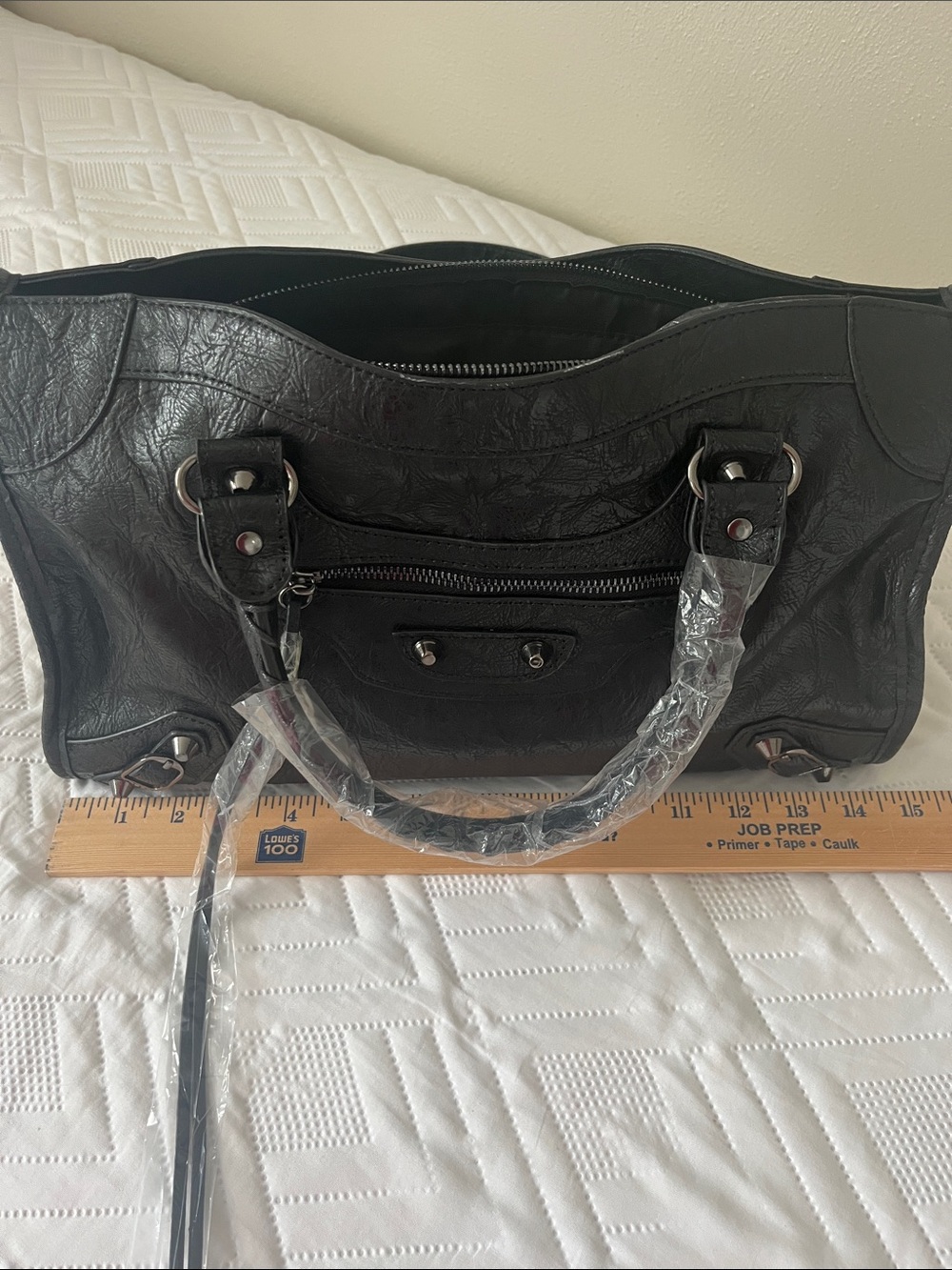 Black Women’s Leather Tote Bag - Classic Structured Satchel